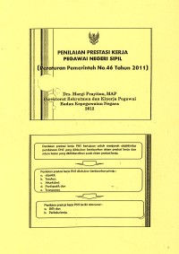 Penilaian Prestasi Kerja Pegawai Negeri Sipil (Peraturan Pemerintah No. 46 Tahun 2011)