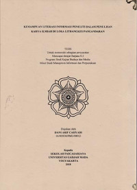 Kemampuan Literasi Informasi Peneliti Dalam Penulisan Karya Ilmiah di Loka Litbangkes Pangandaran
