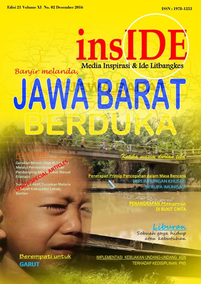 Sampul Buletin Inside Edisi 21 Volume XI Nomor 2 Desember 2016