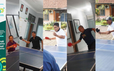 Pertandingan Tenis Meja Meriahkan HKN ke-60 Tahun 2024 di Labkesmas Pangandaran