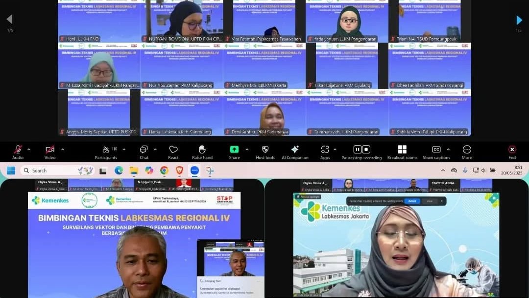 Bimbingan Teknis Labkesmas Regional IV Identifikasi Vektor dan Binatang Pembawa Penyakit I: Nyamuk, Lalat dan Lipas