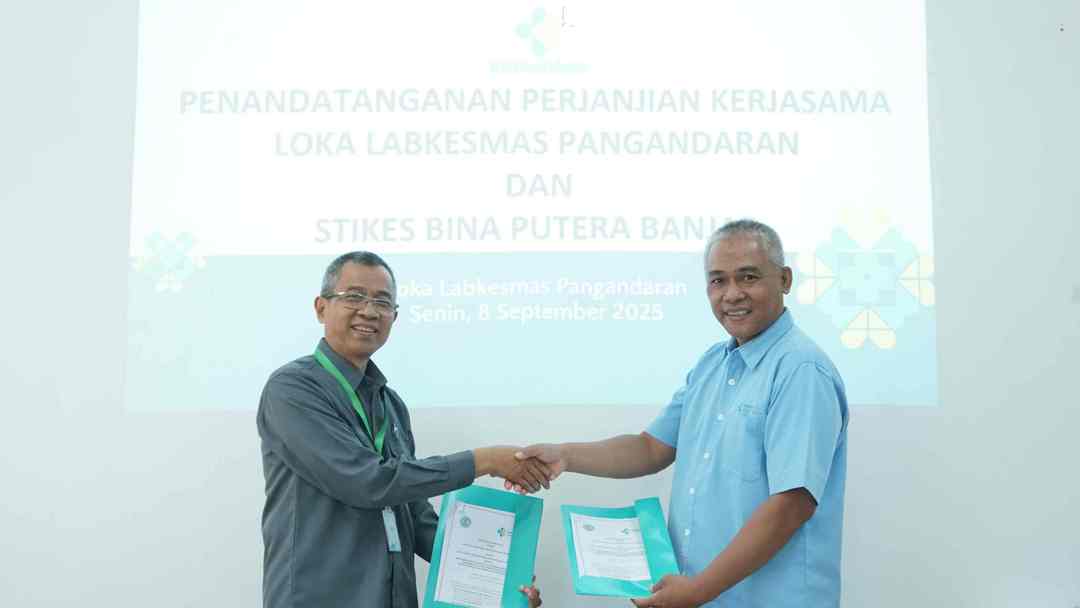 Penandatanganan Perjanjian Kerja Sama Loka Labkesmas Pangandaran dengan STIKES Bina Putera Banjar