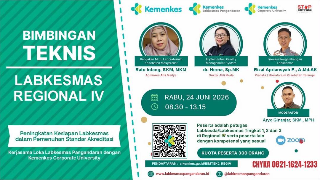 Bimbingan Teknis Labkesmas Regional IV Peningkatan Kesiapan Labkesmas dalam Pemenuhan Standar AKreditasi